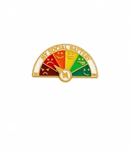 Detailed size and weight specifications for Mood Social Battery slider enamel brooch pin