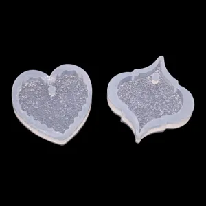 Moule en silicone pour résine époxy cristal diamant concassé pendentif étiquette jeu