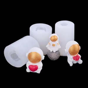 Σετ 3D καλούπι σιλικόνης αστροναύτης για ρητίνη κεριά γύψος διακόσμηση DIY.