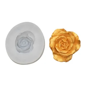 3D rose silicone mold for epoxy resin DIY crafts, handmade jewelry making accessory.