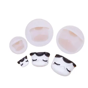 Silicone face mold set for clay resin dolls DIY miniature craft making tools accessories