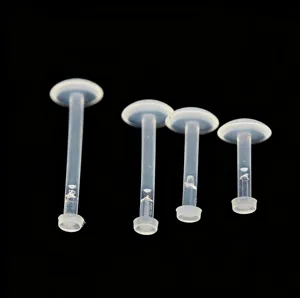 Set de labret acrílico transparente, joyería de perforación clara para labio, nariz y curación.