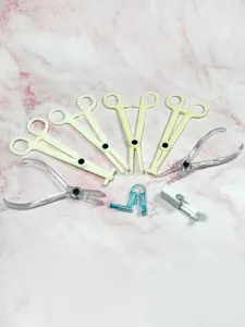 Professional body piercing tools set acrylic opening closing pliers and ear piercing kit
