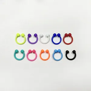 Anello al Naso in Acrilico Anello a Ferro di Cavallo Minimalista Multicolore Geometrico Gioielli per Piercing Corporeo per Unisex Quotidiano Festa Accessori Decorativi