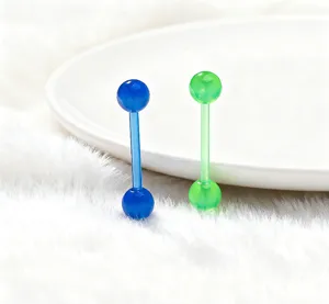 Colorful UV Tongue Barbell Body Piercing Jewelry Replacement Balls for Daily Wear and Style
