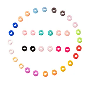 Colorful hollow silicone ear tunnels set, minimalist pulley style ear gauges for daily wear.