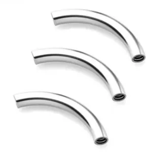 Barre incurvée titane filetage interne lèvre nez langue anneau piercing corporel vue principale