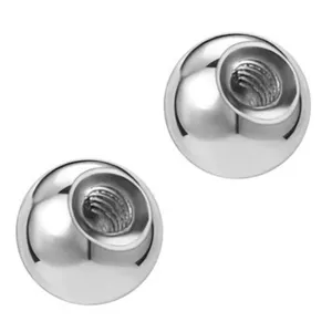 Stainless steel threaded replacement balls for body piercing jewelry, tongue, cartilage earrings.