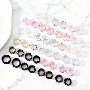 Acryl ohrdehner spritzer tunnel plugs unisex körperschmuck bunte ohrpiercing set