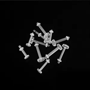 Set de piercings de acrílico transparente para la nariz retenedores de uso diario