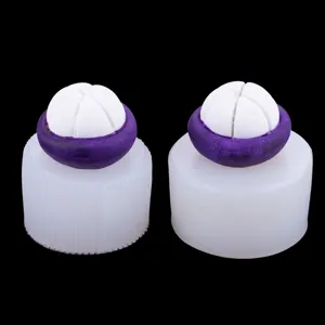 Mangosteen Silikonform Detailansicht, ideal fuer DIY Seife, Kerzen und Backhandwerk.