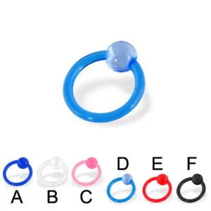 Acrylic captive bead ring multi-purpose body piercing jewelry for nose ear lip styling
