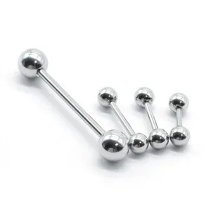 G23 Titanium Alloy Body Piercing Jewelry Polished Straight Barbell Lip Ring Tongue Stud Ear Cartilage Piercing Pin Jewelry For Unisex