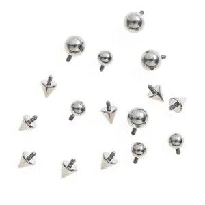 Edelstahl Body Piercing Ersatzkugeln und Spikes, ideal für Ohr- und Lippenstecker.