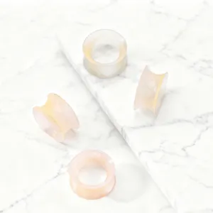 Διαφανή φωτεινά τούνελ αυτιών flesh tunnels κοσμήματα piercing σώματος σετ μόδας.