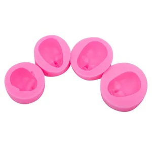 Silicone doll face molds set for polymer clay and ultra-light clay DIY crafting projects.