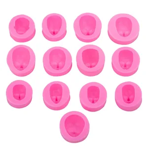 Proportional Human Face Silicone Mold For Polymer Clay Ultra Light Clay Q Version Doll Face Making Tool DIY Sculpture Accessory