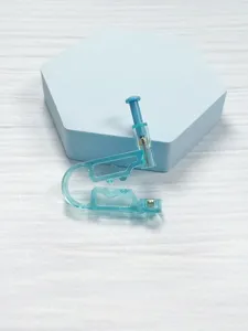 Disposable blue transparent body piercing tool ear nose piercing gun piercer assistant accessory