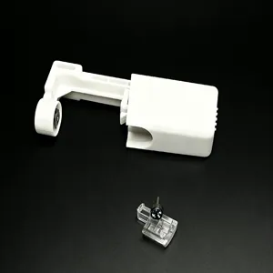 Acrylic Body Piercing Tool Set with Transparent Closing Clamp and Ear Piercing Aid.