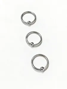 Anillos de cuentas cautivas de acero inoxidable para nariz septum y piercing corporal.
