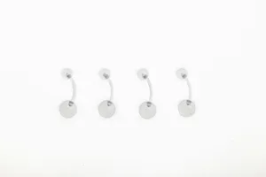 Clear acrylic curved barbell body piercing jewelry set, transparent retainer for daily wear.
