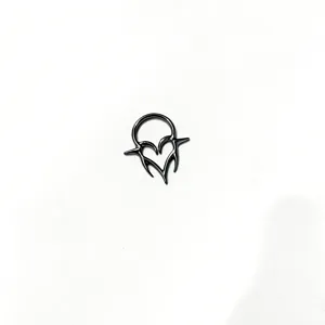 Black titanium steel septum ring gothic thorn heart hinged clicker piercing jewelry item