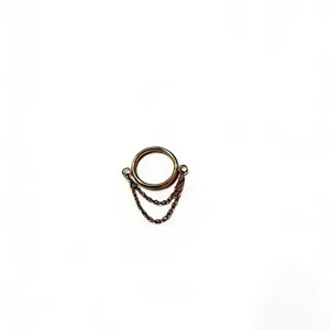 Titanium steel hinged septum ring with hanging chains fashion body jewelry for women piercing