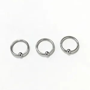 Anillos de cuentas cautivas de acero inoxidable, joyería corporal versátil para nariz.