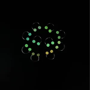 Glow in the dark acrylic horseshoe nose ring stainless steel body piercing jewelry.