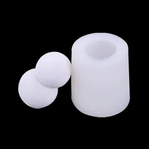 Silicone mold detail view showing 3D round sphere shape for baking and cake decoration.
