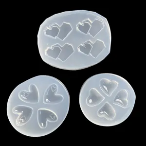 Moule en silicone cœur résine époxy coulée DIY bijoux pendentif artisanat détails