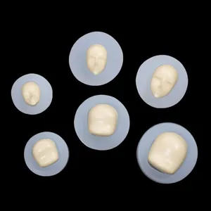 Silicone face molds for ultra-light clay and fondant crafting, detailed facial mold set.