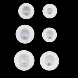 Silicone face molds set for ultra-light clay and fondant, featuring various sizes and shapes.