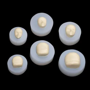 Silicone face molds set for polymer clay and fondant DIY, cartoon male face sculpting tools.