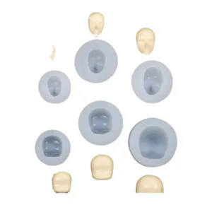 Silicone face molds for clay and fondant, DIY doll making tools, craft facial mold set.