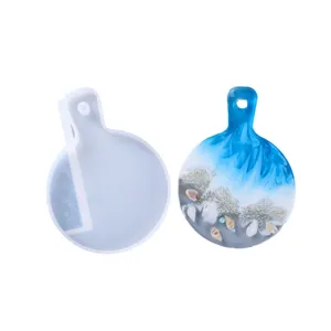 Moule en silicone pour resine epoxi DIY avec plateau motif plage et coquillage accessoires.