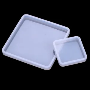 Quadratische Silikonform Set für DIY Epoxidharz Gießen Große Kleine Handwerk Harz Form