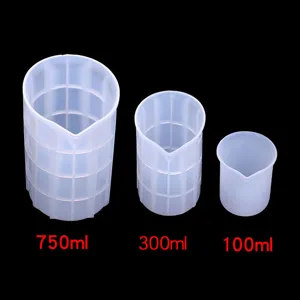 Silicone Measuring Cup For DIY Resin Mold Graduated Reusable Mixing Tool Transparent Silicone Mold For Handcrafting Tools