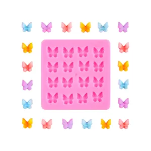 Mini butterfly silicone mold for DIY craft, resin casting, and fondant cake decorating.