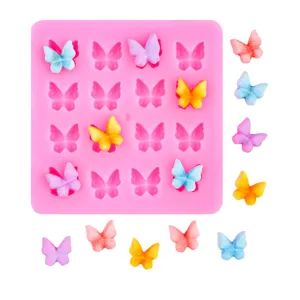 Mini butterfly silicone mold for clay UV resin and cute cake decoration details.