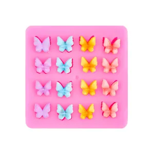 Mini butterfly silicone mold for clay, resin, and fondant cake decoration DIY crafts.