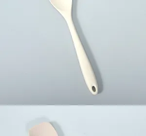 Silikon Küchen Kochlöffel Detailansicht, hitzebeständiger lebensmittelechter Schaber Spatel.