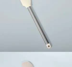 Stainless steel handle silicone spatula for baking and cooking kitchen tool cream scraper.