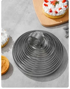 Lochblech Tarte Ringe Detail, genestete runde Mousse Backform Set zum Backen.