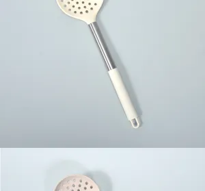 Silicone Slotted Spoon Detail Kitchen Cooking Tool Heat Resistant Stainless Steel Handle
