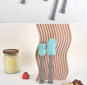 Silicone Spatula and Brush Set Baking Tools Cream Scraper Kitchen Cooking Gadgets