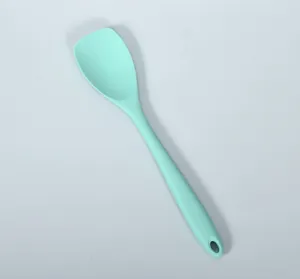 Silikon Küchenlöffel Detail, hitzebeständiger Kochspatel für Küche und Salatmischung