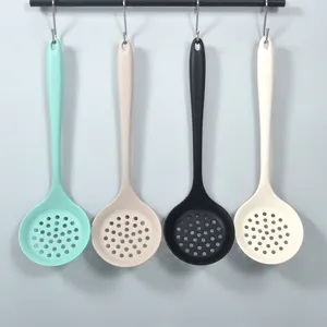 Modern Minimalistisch Hitzebeständig Silikon Großer Schaumlöffel Antihaft Integrierter Kochen Schaumlöffel Für Zuhause Küche Kochen Sieb Werkzeug