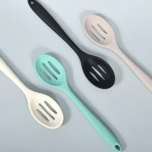 Bunte Silikon Schaumlöffel für Küche Kochen und Backen hitzebeständig Vierer-Set