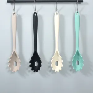 Modern Minimalistisch Silikon Spaghetteilöffel Antihaft Hitzebeständig Integrierter Einteiliger Nahtloser Nudellöffel Servier Kochlöffel Mit Aufhängeloch Küchenhelfer
